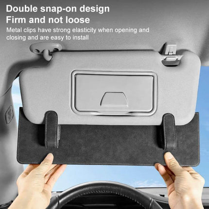 Car Sun Visor Card Extension Clip Adjustable for Glare suede finish double snap-on design blocking sunlight and reducing driver glare