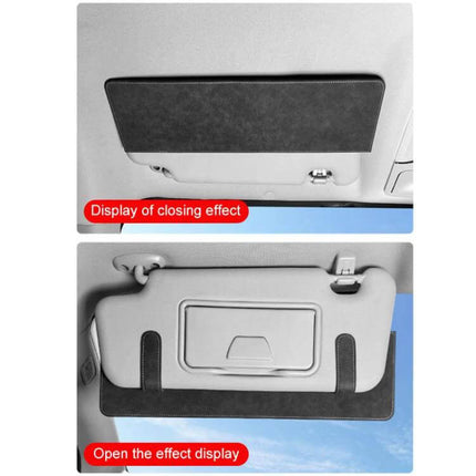Car Sun Visor Card Extension Clip Adjustable for Glare suede-finish adjustable sun visor extension blocking glare during drives