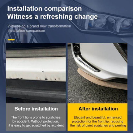 2.5m Soft Rubber Car Door Anti-Collision Protection Strip installed on car door edge showing before and after protection