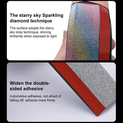 2.5m Soft Rubber Car Door Anti-Collision Protection Strip with sparkling diamond finish and double-sided adhesive for door edge protection