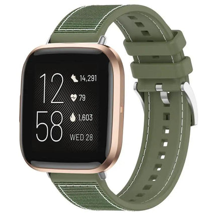 Xdfind Hybrid Nylon Silicone Watch Band For Fitbit
