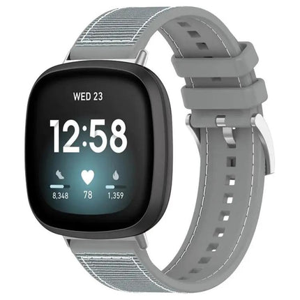 Xdfind Hybrid Nylon Silicone Watch Band For Fitbit