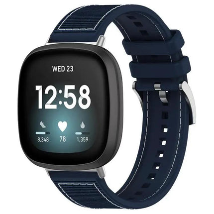 Xdfind Hybrid Nylon Silicone Watch Band For Fitbit
