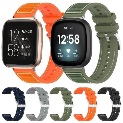 Xdfind Hybrid Nylon Silicone Watch Band For Fitbit