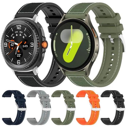 XDFind Hybrid Nylon Silicone Watch Band 22/20/18mm