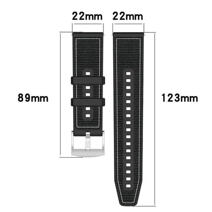 XDFind Hybrid Nylon Silicone Watch Band 22/20/18mm