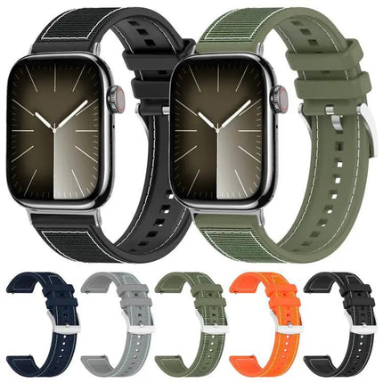 Xdfind Hybrid Nylon Silicone Apple Watch Band 20/22mm