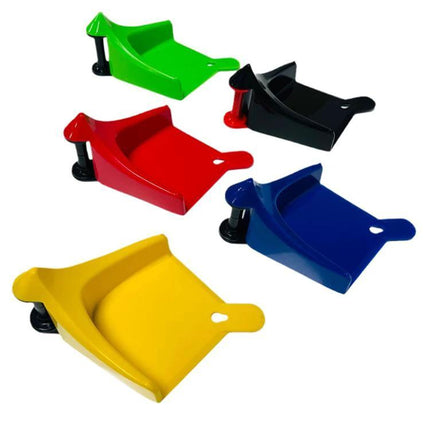 Car Wash Anti-Pinch Hose Roller for Tire Protection shown in multiple colors (yellow, red, blue, green, black) protecting hose and guiding under tire
