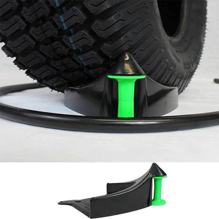 Car Wash Anti-Pinch Hose Roller for Tire Protection positioned under a tire guiding hose to prevent pinching and protect tires during washing