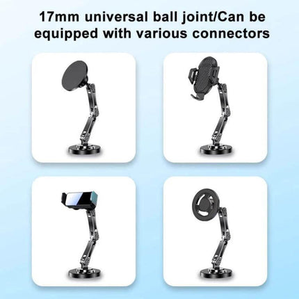 17mm Universal Ball Car Holder Base 360 Degree Rotation adjustable car mount for smartphones, GPS and dash cams with press-lock 360° swivel