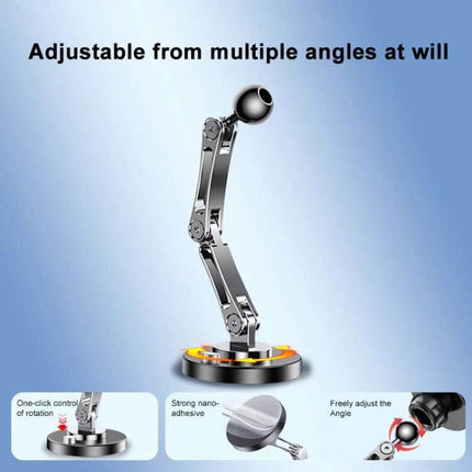 Adhesive Magnetic Car Phone Holder Foldable for Hands Free Driving - adjustable concealed foldable dashboard mount for stable hands-free use