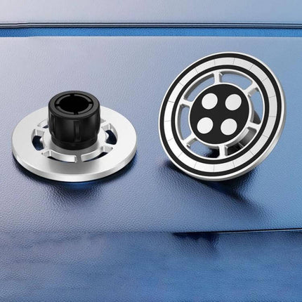 17mm Universal Ball MagSafe Car Phone Holder Base Black compact alloy and ABS mounting base for 360-degree rotation portrait and landscape viewing