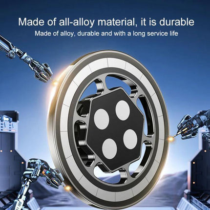 17mm Universal Ball MagSafe Car Phone Holder Base Black shown in alloy and ABS durable 360-degree rotating mounting base for car or desk