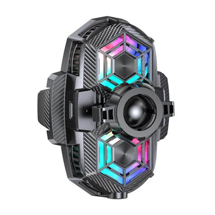 Car Phone Holder With 360 Degree Swivel Ball For Navigation mounted, CNC anodized aluminum body with cooling unit and RGB accents