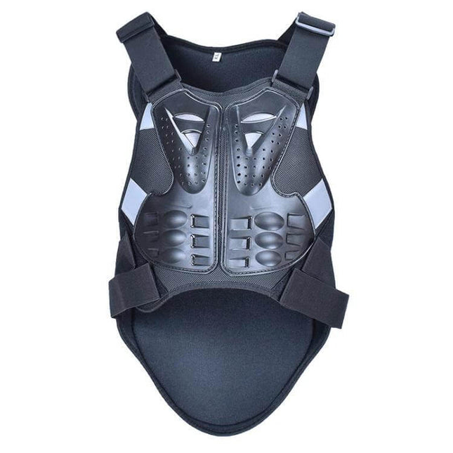 Ghost Racing Motorcycle Armor Vest Chest Protector L XL For Riding - lightweight breathable PE shell with EVA padding and spine keel, black vest