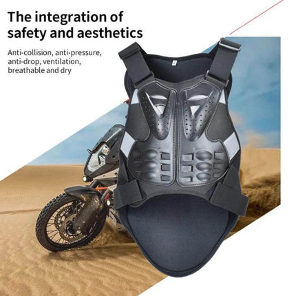 Ghost Racing Motorcycle Armor Vest Chest Protector L XL For Riding lightweight breathable PE shell EVA foam padding close-fit ventilated torso protection