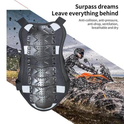 Ghost Racing Motorcycle Armor Vest Chest Protector L XL For Riding - breathable PE shell and EVA foam back protector with ventilation