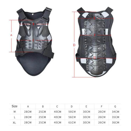 Ghost Racing Motorcycle Armor Vest Chest Protector L XL For Riding - lightweight breathable PE shell with EVA padding, spine support and ventilation