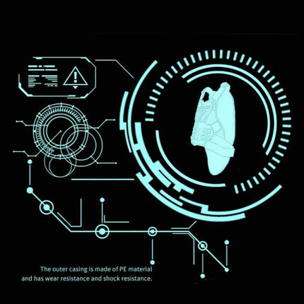 Ghost Racing Motorcycle Armor Vest Chest Protector L XL For Riding - teal holographic tech graphic showing vest, PE outer shell and ventilation features