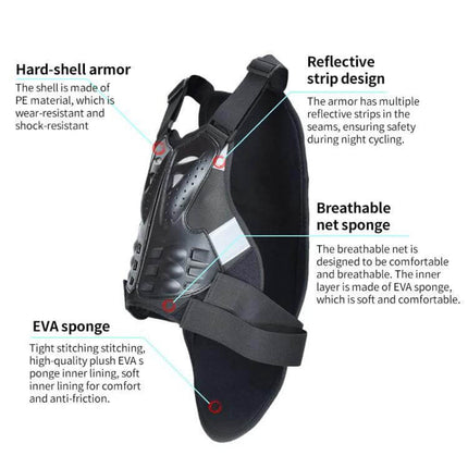 Ghost Racing Motorcycle Armor Vest Chest Protector L XL For Riding lightweight breathable PE shell EVA padding spine-friendly ventilation