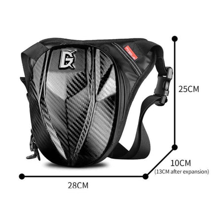 Ghost Racing Water Repellent Motorcycle Leg Bag For Daily Rides - compact 28x25x10cm water-repellent 600D Oxford leg bag for phone wallet keys