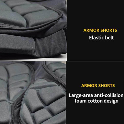 Ghost Racing Hip Protector Pants for Off-Road Motorcycle Riding L-XXXL close-up of padded hip protector shorts with elastic belt and large-area anti-collision foam
