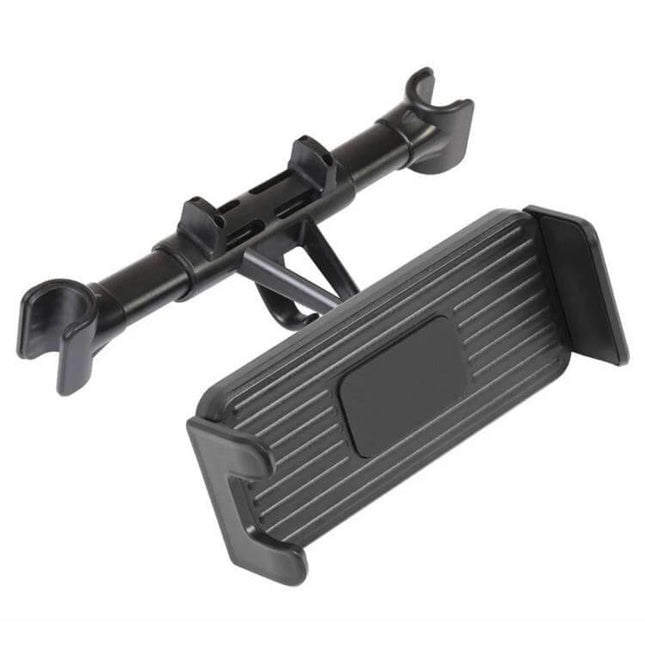 Car Headrest Phone and Tablet Holder 360 Degree Rotation - black adjustable headrest mount for phones and tablets, fits 13.5–24 cm devices