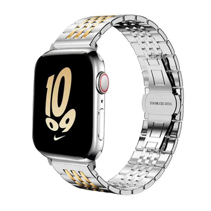 Seven-Bead Stainless Steel Apple Watch Band 38-49mm