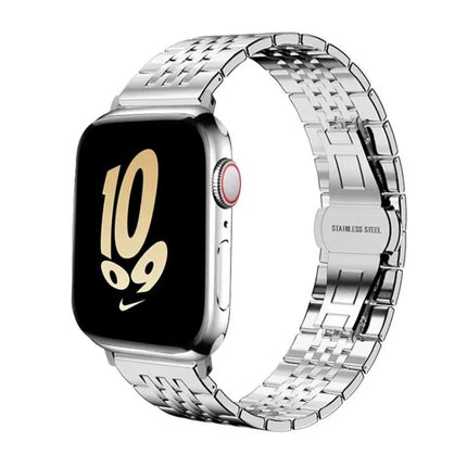 Seven-Bead Stainless Steel Apple Watch Band 38-49mm