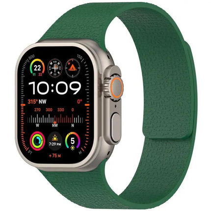 Litchi Texture Magnetic Silicone Apple Watch Band 38-49mm