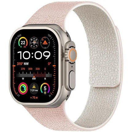 Litchi Texture Magnetic Silicone Apple Watch Band 38-49mm