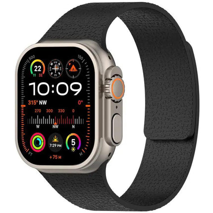 Litchi Texture Magnetic Silicone Apple Watch Band 38-49mm