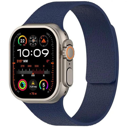 Litchi Texture Magnetic Silicone Apple Watch Band 38-49mm