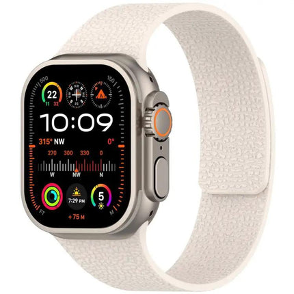 Litchi Texture Magnetic Silicone Apple Watch Band 38-49mm