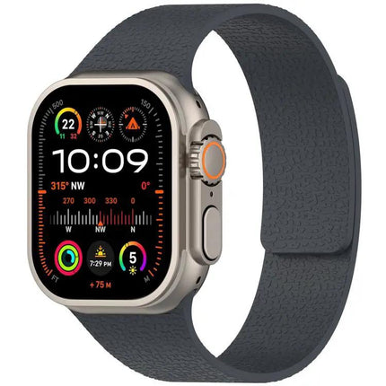 Litchi Texture Magnetic Silicone Apple Watch Band 38-49mm