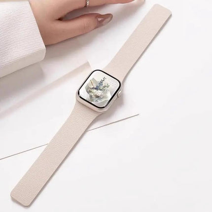 Litchi Texture Magnetic Silicone Apple Watch Band 38-49mm