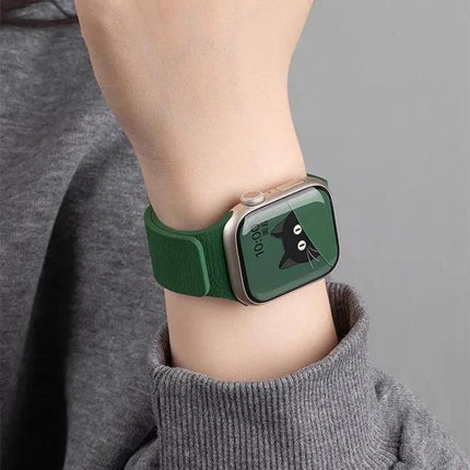 Litchi Texture Magnetic Silicone Apple Watch Band 38-49mm