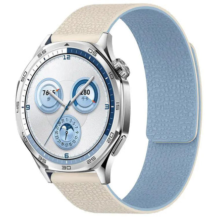 XDFind Magnetic Silicone Watch Band 22mm 14mm Litchi Texture