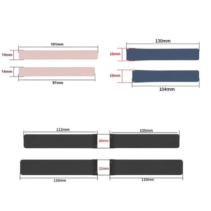 XDFind Magnetic Silicone Watch Band Litchi Texture 18mm 20mm
