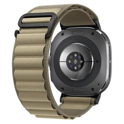 Black Nylon Buckle Loop Watch Band For Galaxy Watch