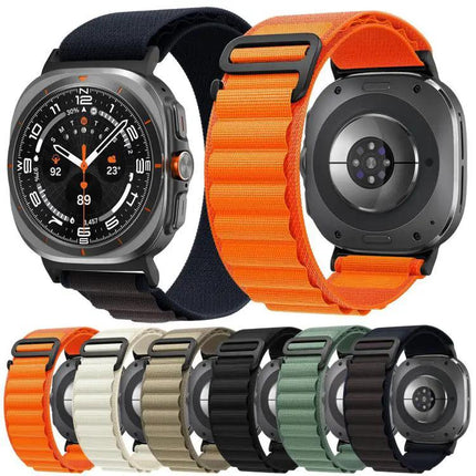Black Nylon Buckle Loop Watch Band For Galaxy Watch