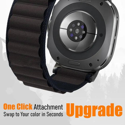 Black Nylon Buckle Loop Watch Band For Galaxy Watch