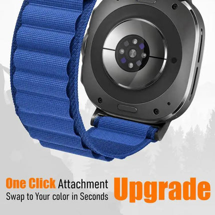 Black Nylon Buckle Loop Watch Band For Galaxy Watch
