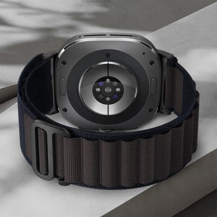 Black Nylon Buckle Loop Watch Band For Galaxy Watch