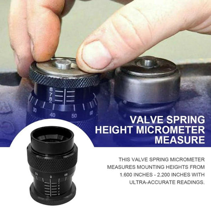 Gauge for Routine Maintenance of Car Engines at Home – carbon steel valve spring height micrometer for DIY oil changes and tune-ups (1.600–2.200 in)