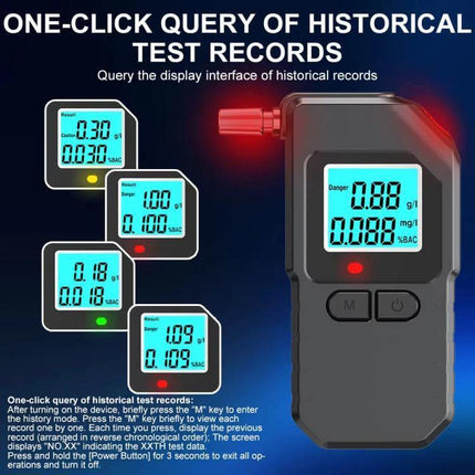 Compact Digital Alcohol Breath Tester for Personal Safety compact portable ABS device with backlit digital display for quick sobriety checks