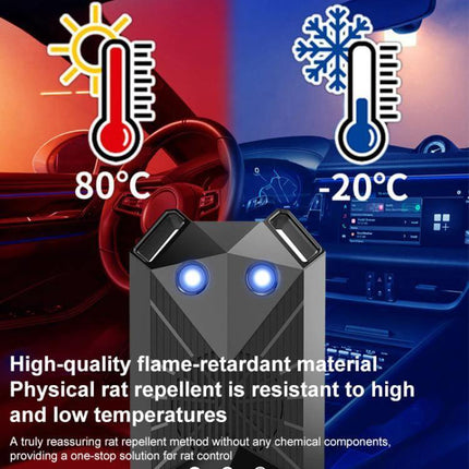 Intelligent Car Ultrasonic Mouse Repeller For Deterring Mice In Cars - compact flame-retardant ultrasonic mouse repeller for cars, garages, and consoles