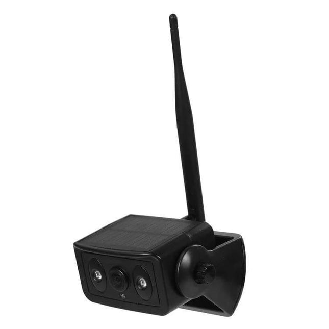 Magnetic Solar Wireless Car Rear View Reversing Camera for Safe Driving - black wireless rear view camera with antenna and magnetic mount
