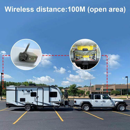 Magnetic Solar Wireless Car Rear View Reversing Camera for Safe Driving – wireless 100M range ideal for trucks, trailers with magnetic mount and smartphone WiFi view