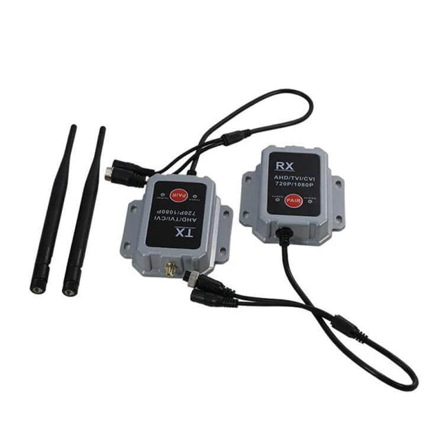 Wireless Transmitter Receiver for Truck Camera Systems compact TX and RX pair for 1080P AHD TVI CVI CVBS wireless video up to 300m